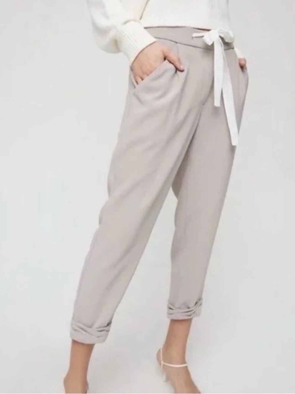 Aritzia Wilfred Linen Blend Allant Tie Front Size 0